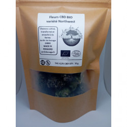 Fleur de CBD Bio NorthWest – Arômes fruités & épicés – Jardin du Bocage