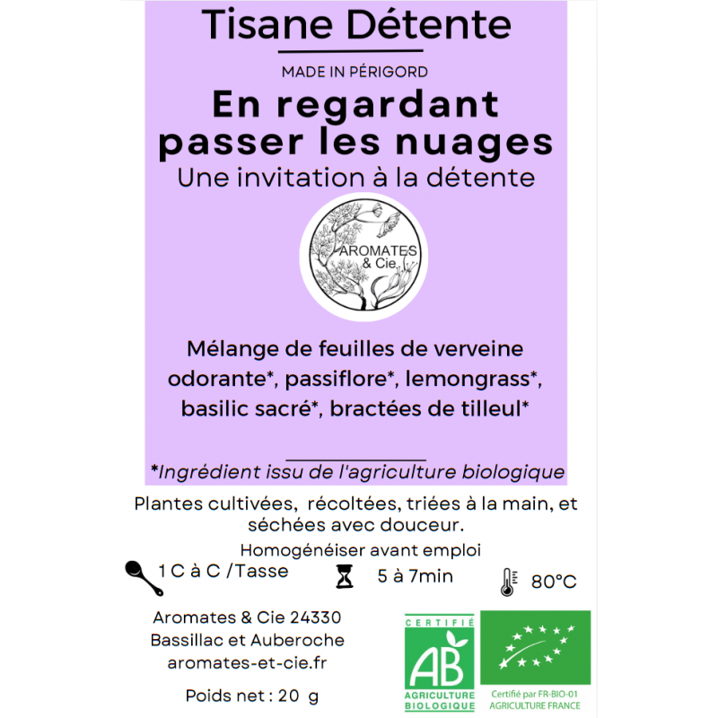 Tisane En regardant passer les nuages Tisane En regardant passer les nuages